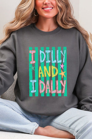 I Dilly & I Dally Heavy Blend Crew Sweatshirt - Wholesale Accessory Market