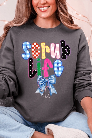 Lace Scrub Life Heavy Blend Crew Sweatshirt - Wholesale Accessory Market