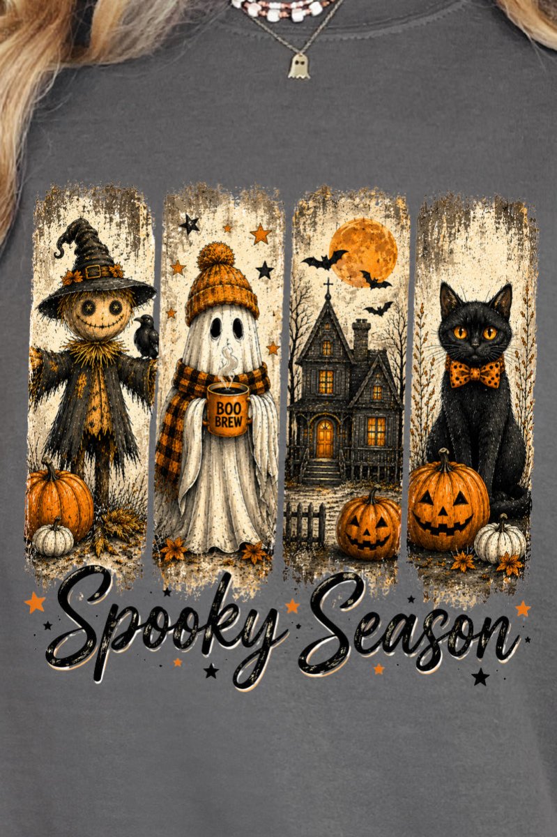 Spooky Season Brushstrokes Heavy Blend Crew Sweatshirt - Wholesale Accessory Market