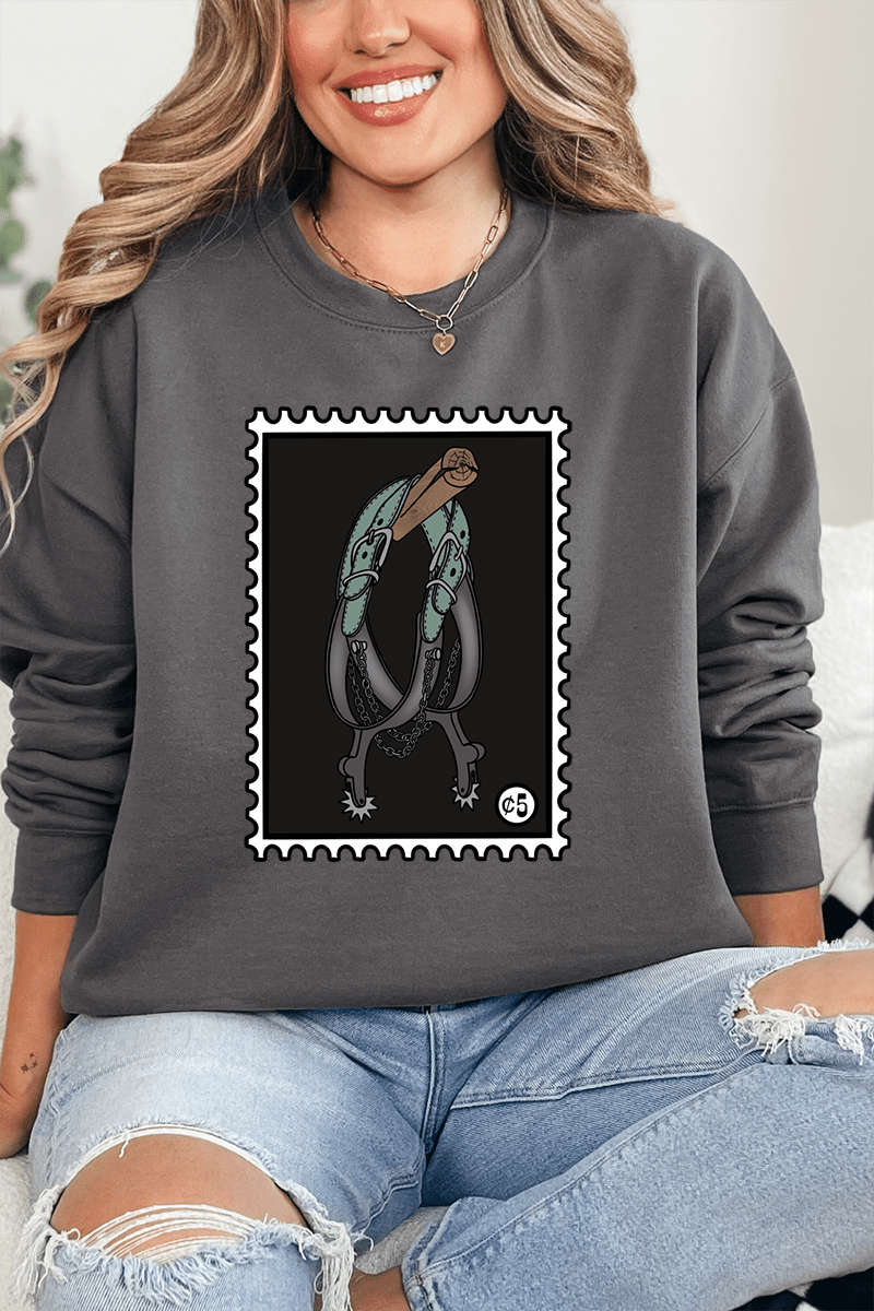 Spur Stamp Heavy Blend Crew Sweatshirt - Wholesale Accessory Market