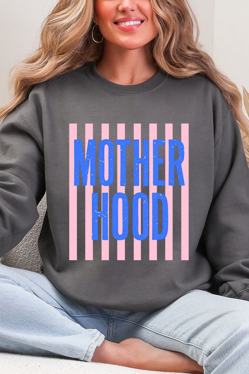 Striped Motherhood Heavy Blend Crew Sweatshirt - Wholesale Accessory Market