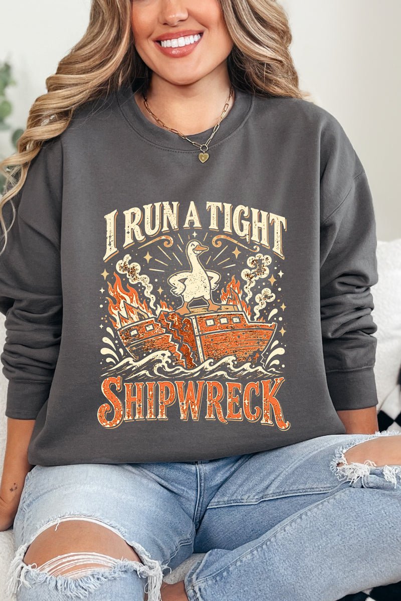 Tight Shipwreck Goose Heavy Blend Crew Sweatshirt - Wholesale Accessory Market