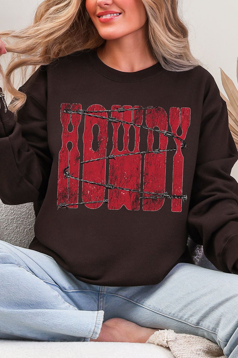 Barbed Wire Howdy Heavy Blend Crew Sweatshirt - Wholesale Accessory Market