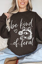 Be Kind Of Feral Raccoon Heavy Blend Crew Sweatshirt - Wholesale Accessory Market
