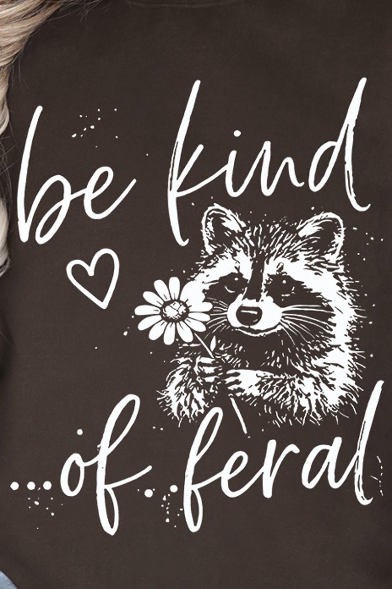 Be Kind Of Feral Raccoon Heavy Blend Crew Sweatshirt - Wholesale Accessory Market