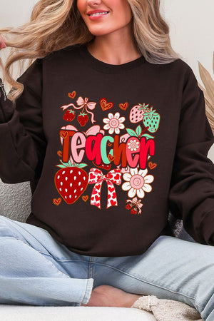 Berry Sweet Teacher Heavy Blend Crew Sweatshirt - Wholesale Accessory Market