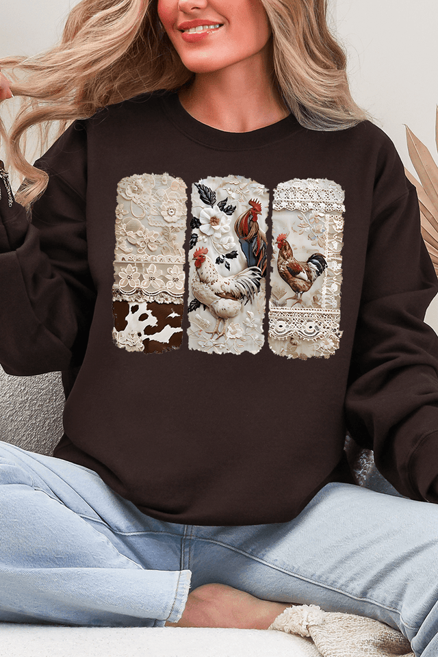 Chic 'n Lace Heavy Blend Crew Sweatshirt - Wholesale Accessory Market