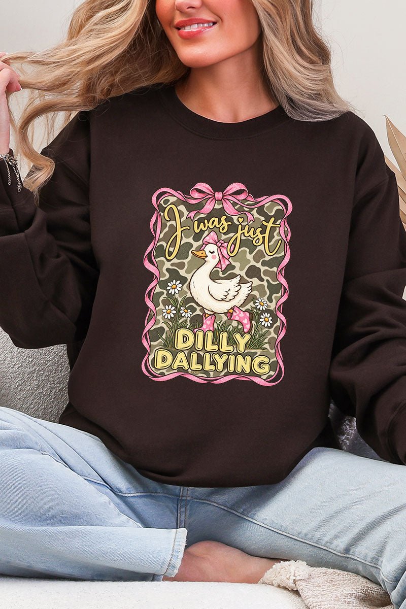 Dilly Dallying Camo Goose Heavy Blend Crew Sweatshirt - Wholesale Accessory Market