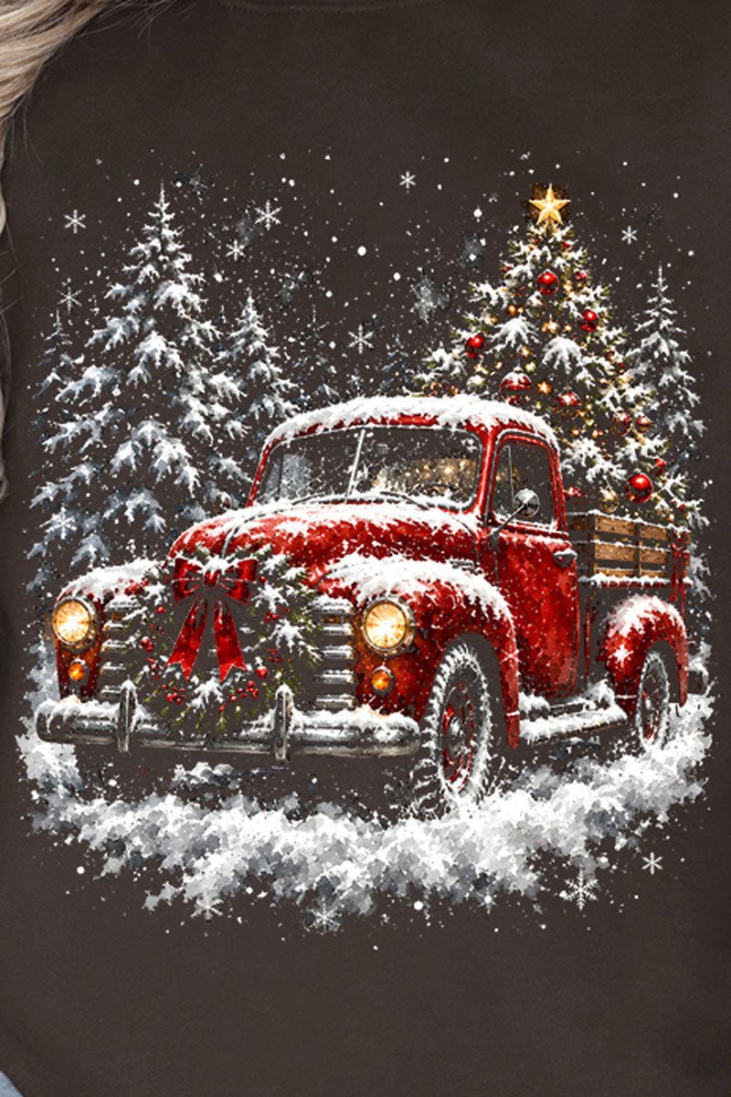 Evergreen Christmas Drive Heavy Blend Crew Sweatshirt - Wholesale Accessory Market