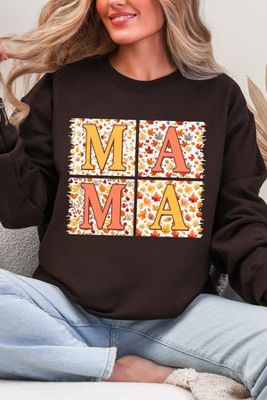 Falling Leaves Mama Heavy Blend Crew Sweatshirt - Wholesale Accessory Market