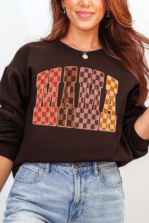 Girlie Check Mama Heavy Blend Crew Sweatshirt - Wholesale Accessory Market
