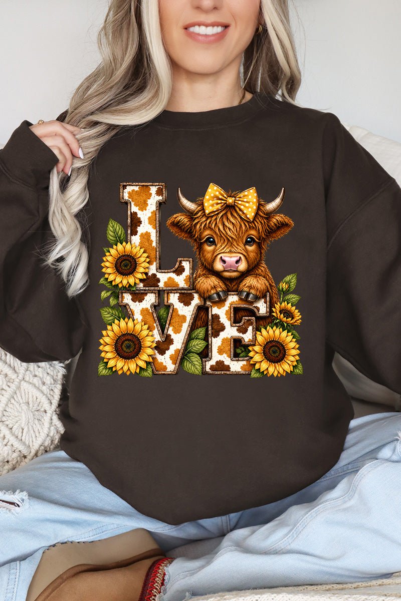 Little Highland Love Heavy Blend Crew Sweatshirt - Wholesale Accessory Market