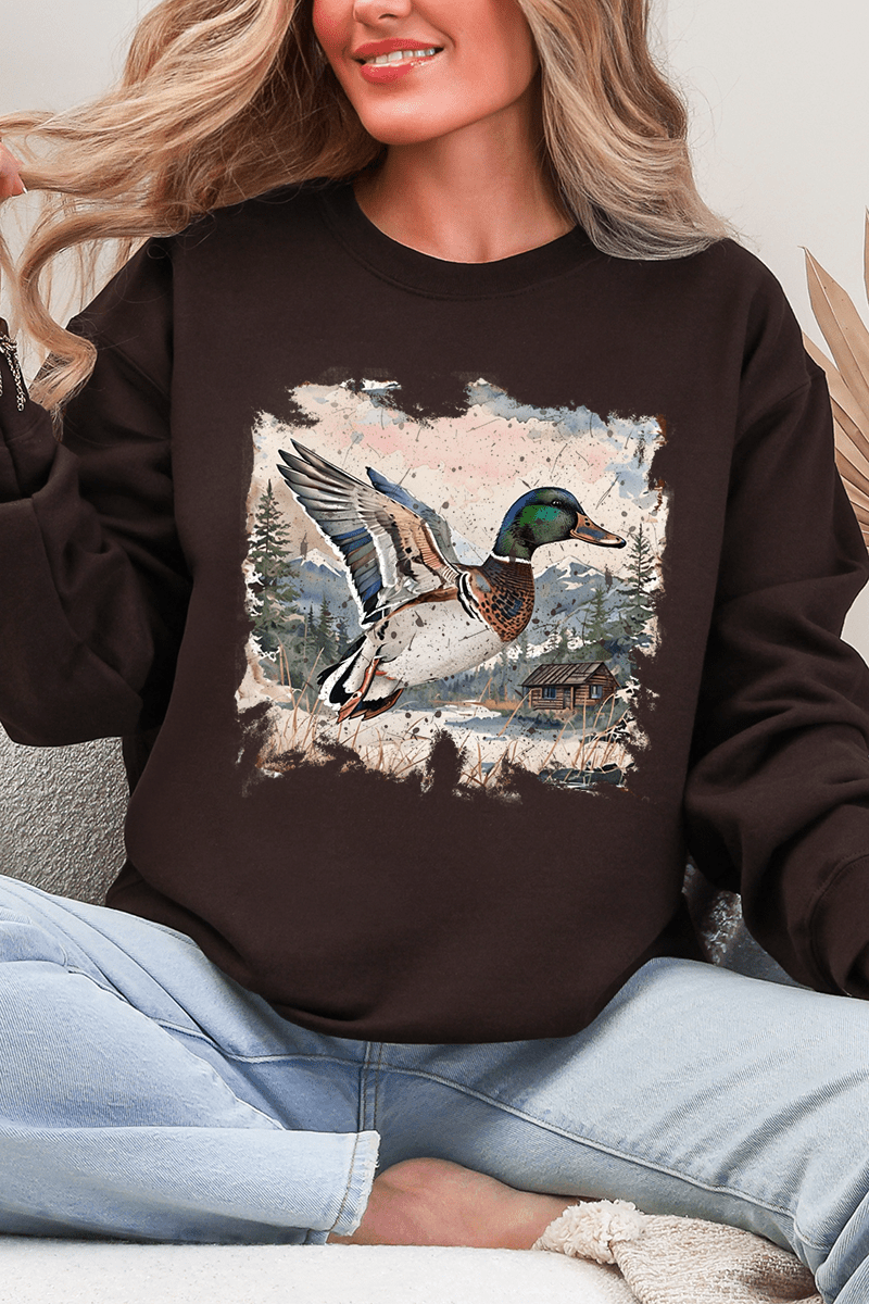 Mallard Mountains Heavy Blend Crew Sweatshirt - Wholesale Accessory Market