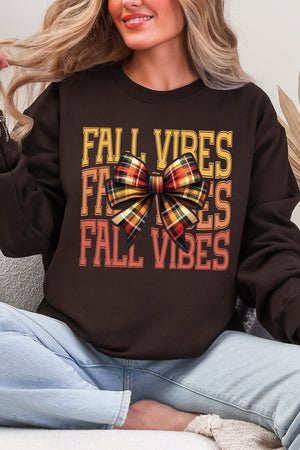 Plaid & Pretty Fall Vibes Heavy Blend Crew Sweatshirt - Wholesale Accessory Market