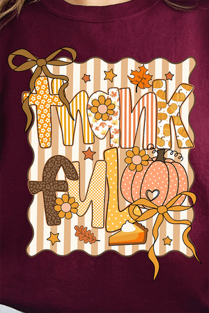 Thankful Doodle Coquette Heavy - weight Crew Sweatshirt - Wholesale Accessory Market