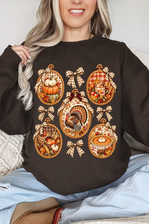 Thanksgiving Portraits Heavy Blend Crew Sweatshirt - Wholesale Accessory Market
