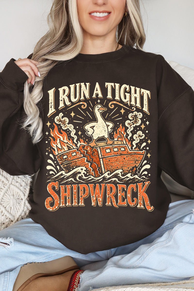 Tight Shipwreck Goose Heavy Blend Crew Sweatshirt - Wholesale Accessory Market