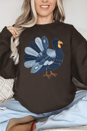 Turkey In Stitches Heavy Blend Crew Sweatshirt - Wholesale Accessory Market