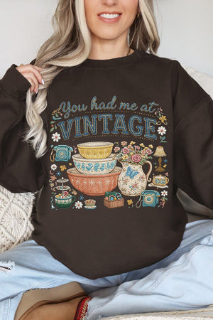 Vintage Threaded Treasures Heavy Blend Crew Sweatshirt - Wholesale Accessory Market