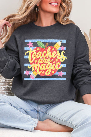 Teachers Are Magic Sketch Heavy Blend Crew Sweatshirt - Wholesale Accessory Market