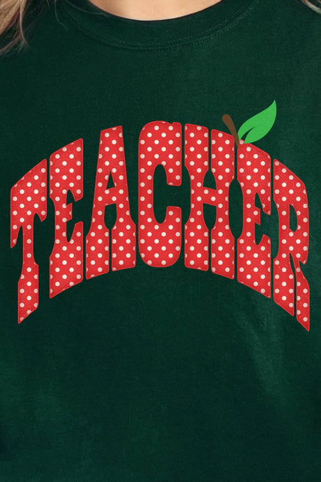 Apple Dot Teacher Heavy Blend Crew Sweatshirt - Wholesale Accessory Market