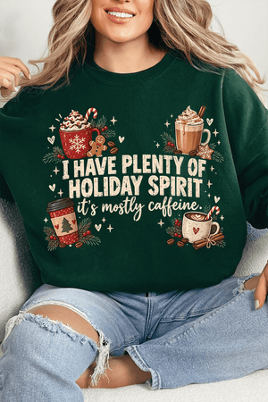 Caffeinated Holiday Spirit Heavy Blend Crew Sweatshirt - Wholesale Accessory Market