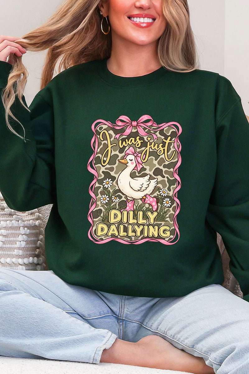 Dilly Dallying Camo Goose Heavy Blend Crew Sweatshirt - Wholesale Accessory Market