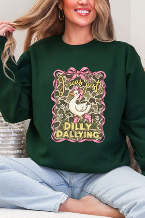 Dilly Dallying Camo Goose Heavy Blend Crew Sweatshirt - Wholesale Accessory Market