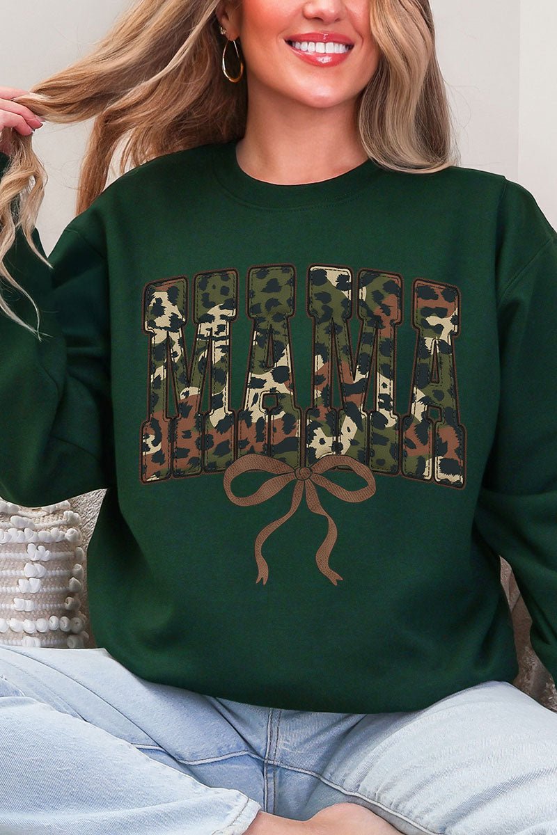 Hunting Mama Ribbon Heavy Blend Crew Sweatshirt - Wholesale Accessory Market