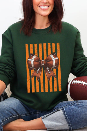 Orange Varsity Bow Heavy Blend Crew Sweatshirt - Wholesale Accessory Market