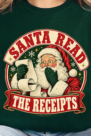 Santa Read The Receipts Heavy Blend Crew Sweatshirt - Wholesale Accessory Market