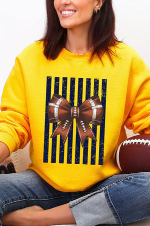 Navy Varsity Bow Heavy Blend Crew Sweatshirt - Wholesale Accessory Market