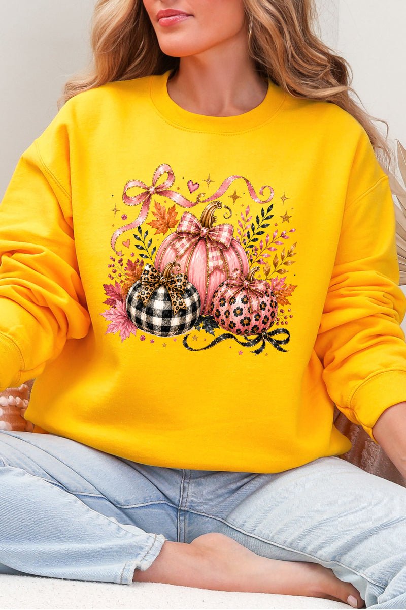 Pretty In Pumpkin Heavy Blend Crew Sweatshirt - Wholesale Accessory Market