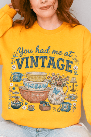Vintage Threaded Treasures Heavy Blend Crew Sweatshirt - Wholesale Accessory Market