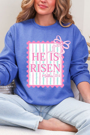 He Is Risen Stamp Heavy Blend Crew Sweatshirt - Wholesale Accessory Market