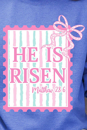 He Is Risen Stamp Heavy Blend Crew Sweatshirt - Wholesale Accessory Market