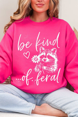 Be Kind Of Feral Raccoon Heavy Blend Crew Sweatshirt - Wholesale Accessory Market