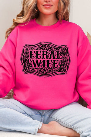 Belt Buckle Feral Wife Heavy Blend Crew Sweatshirt - Wholesale Accessory Market