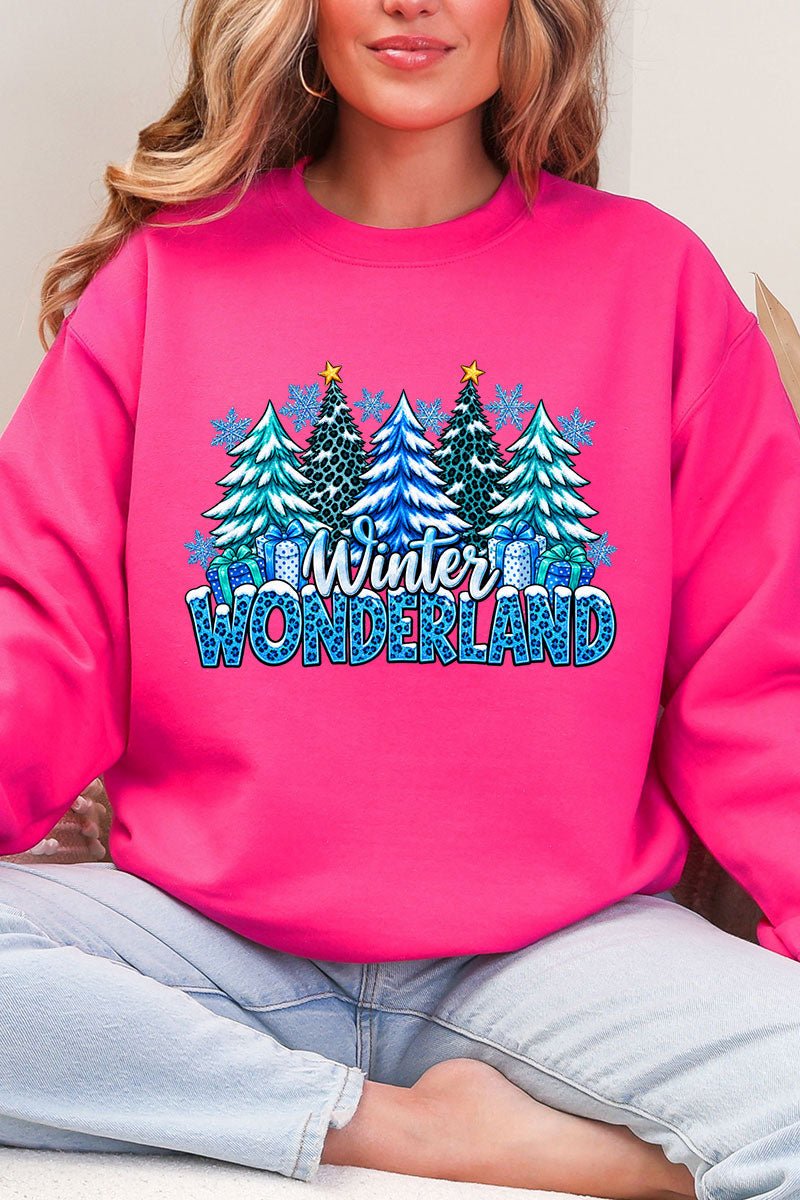Blue Winter Wonderland Heavy Blend Crew Sweatshirt - Wholesale Accessory Market