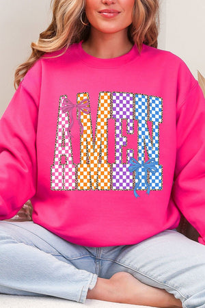 Color Check Amen Heavy Blend Crew Sweatshirt - Wholesale Accessory Market