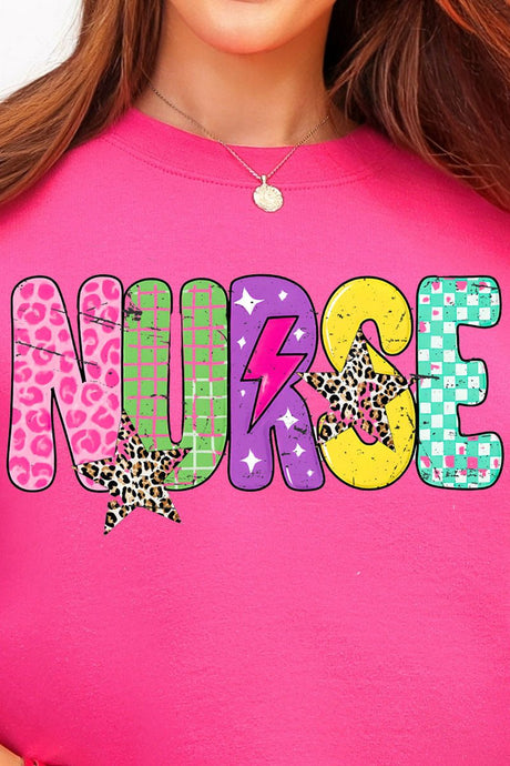 Distressed Retro Nurse Heavy Blend Crew Sweatshirt - Wholesale Accessory Market