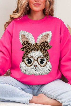 Faux Yarn Easter Bunny Heavy Blend Crew Sweatshirt - Wholesale Accessory Market