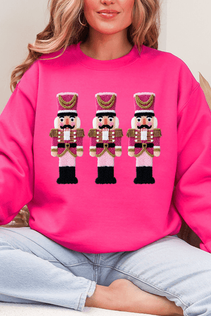 Faux Yarn Holiday Guard Nutcracker Heavy Blend Crew Sweatshirt - Wholesale Accessory Market