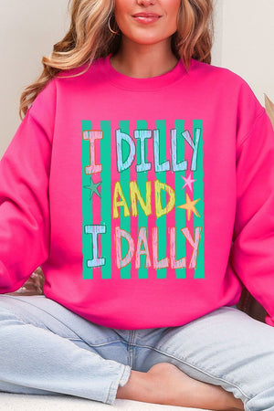 I Dilly & I Dally Heavy Blend Crew Sweatshirt - Wholesale Accessory Market