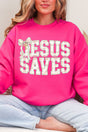 Jesus Saves Coquette Cross Heavy Blend Crew Sweatshirt - Wholesale Accessory Market