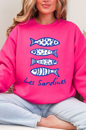Les Sardines Heavy Blend Crew Sweatshirt - Wholesale Accessory Market