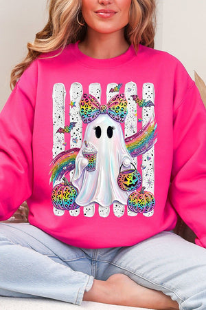 Rainbow Glam Ghost Heavy Blend Crew Sweatshirt - Wholesale Accessory Market