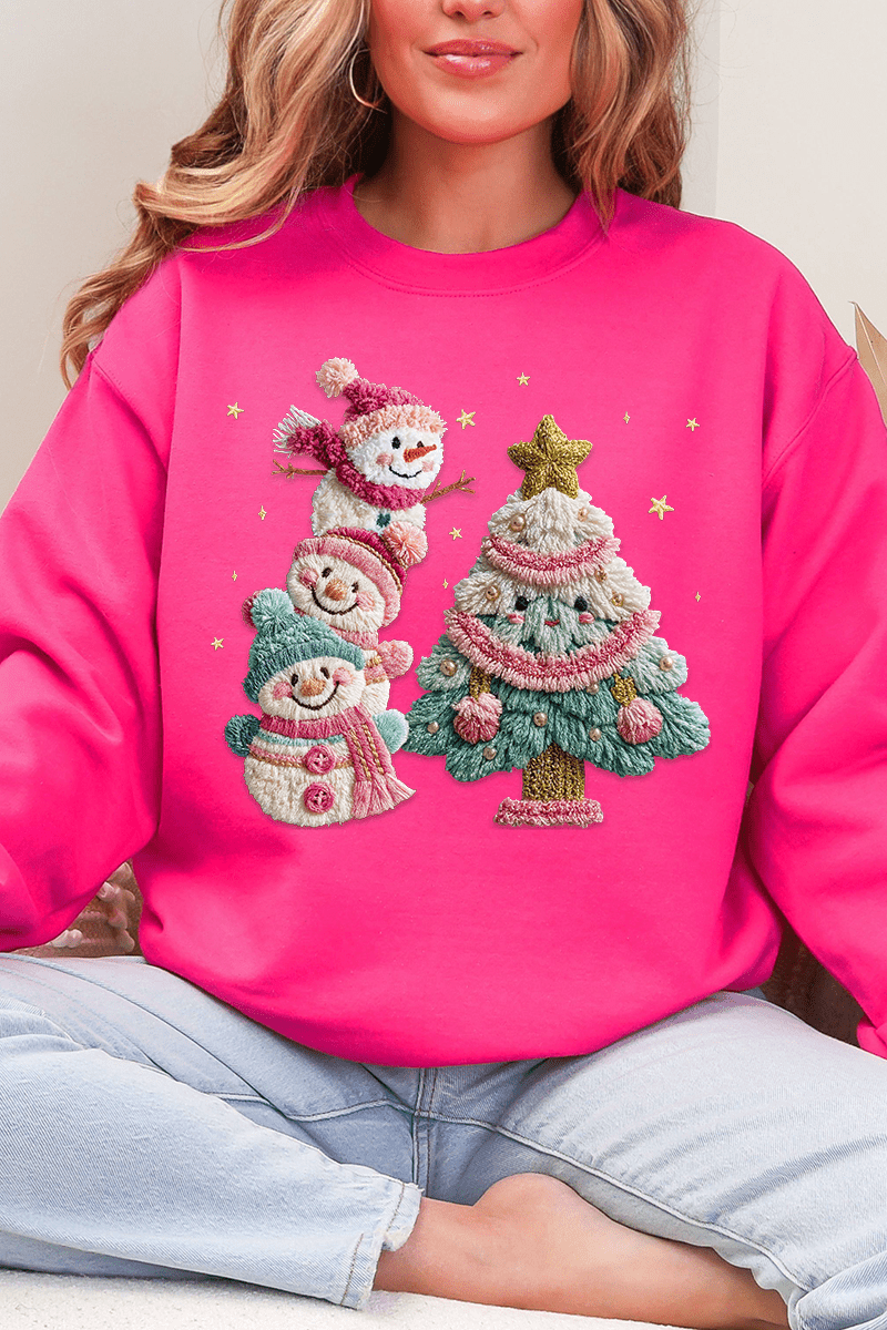Yarnin' For Christmas Faux Yarn Heavy Blend Crew Sweatshirt - Wholesale Accessory Market