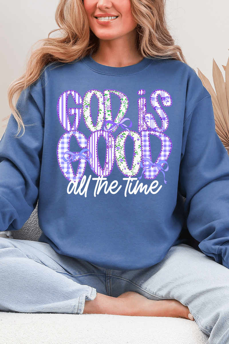 Coquette God Is Good Heavy Blend Crew Sweatshirt - Wholesale Accessory Market