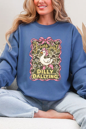Dilly Dallying Camo Goose Heavy Blend Crew Sweatshirt - Wholesale Accessory Market